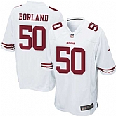 Nike Men & Women & Youth 49ers #50 Borland White Team Color Game Jersey,baseball caps,new era cap wholesale,wholesale hats